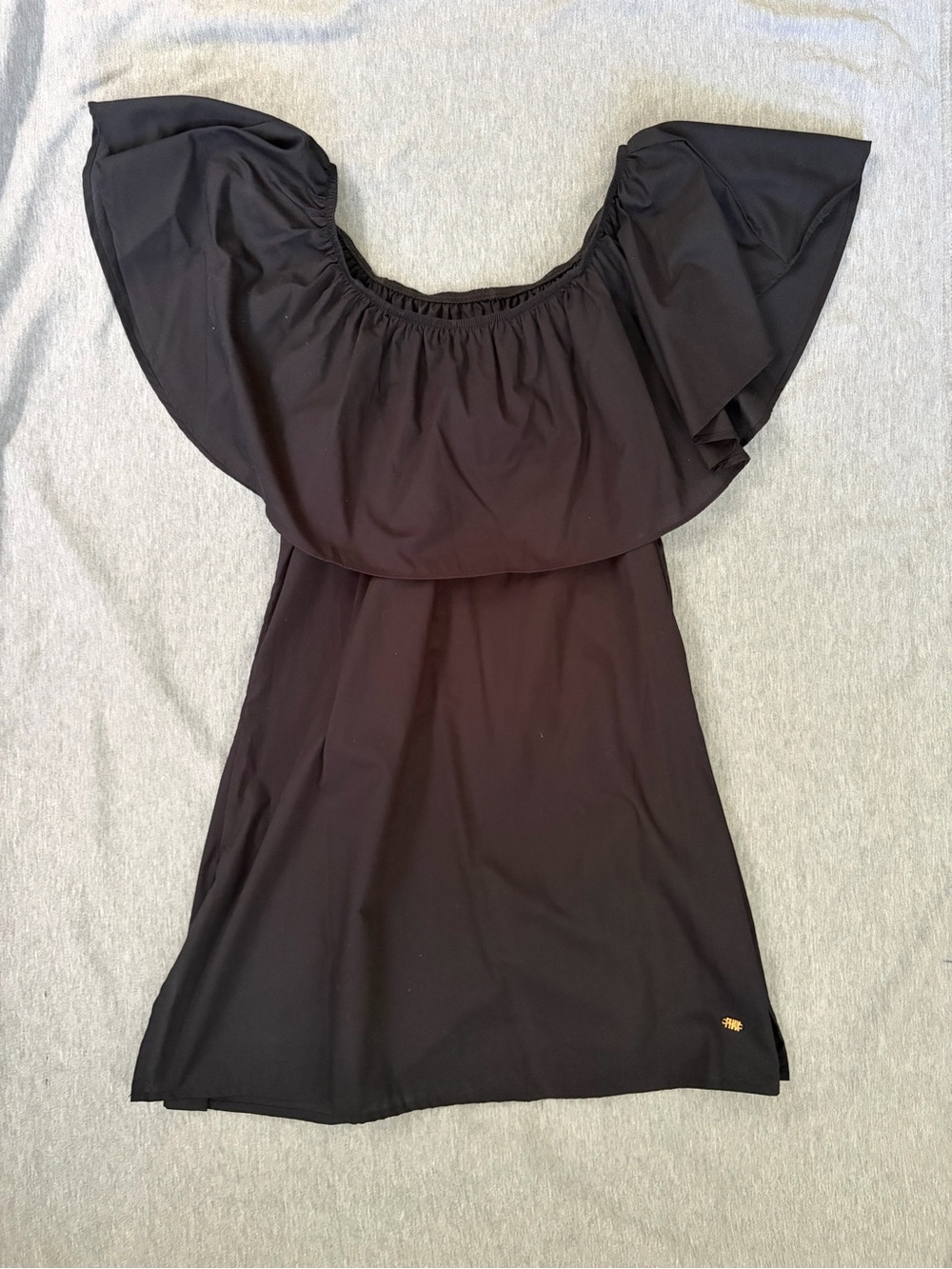Black Off-Shoulder Ruffle Women’s Dress